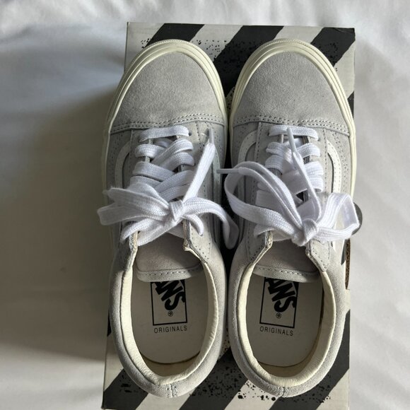 Vans OG Old Skool Lux Pig Suede Grey Dawn Sneakers VN0A4P3XUNY - Size 4.5/6 - Picture 6 of 10